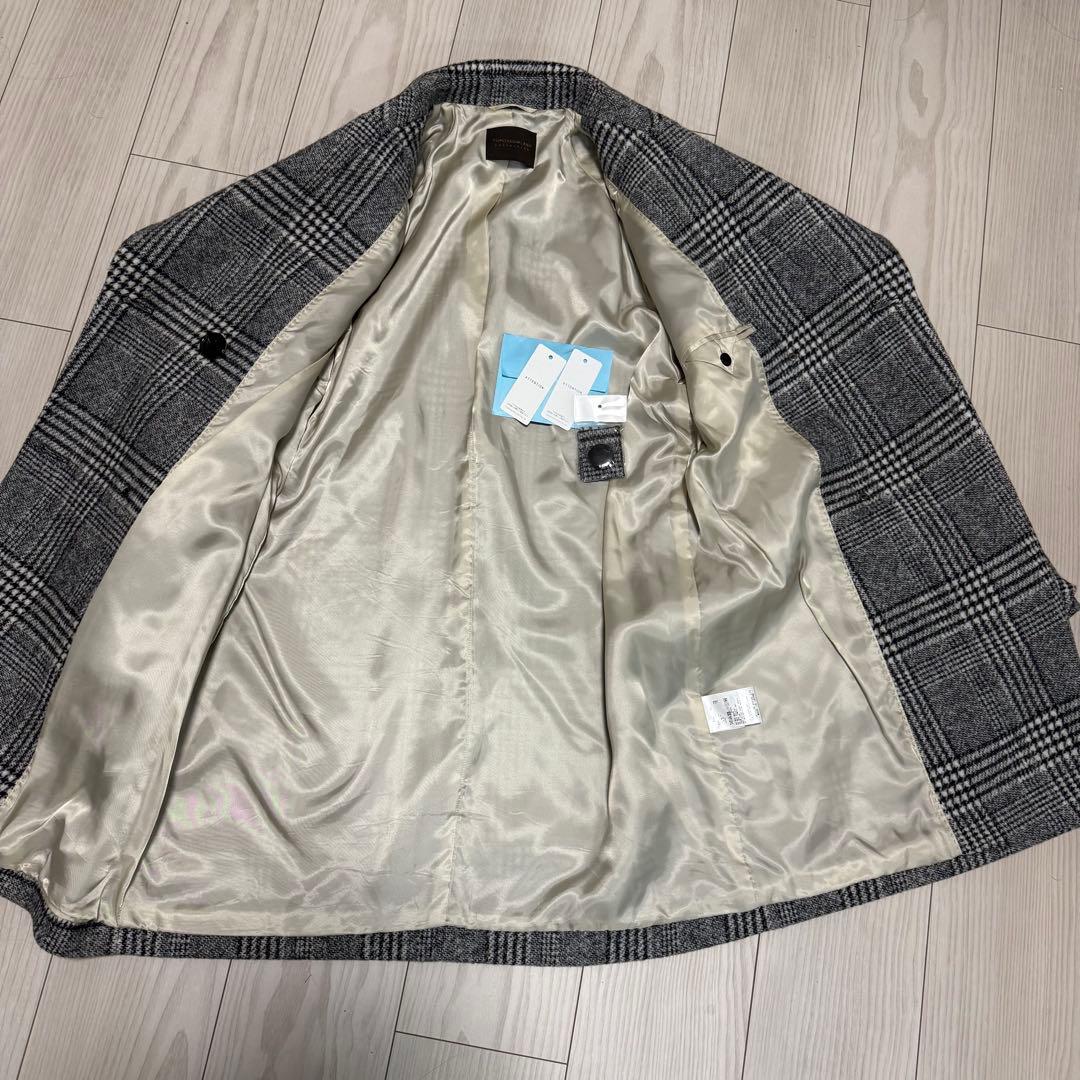 美品✨TOMORROWLAND ブロークングレンチェック ダブルブレストコート