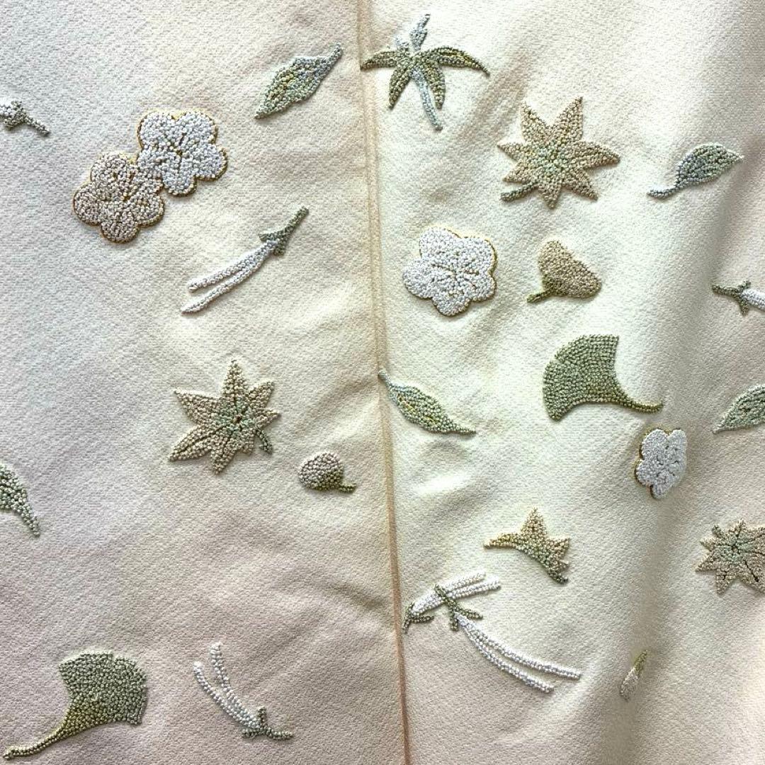 訪問着 着物 相良刺繍 正絹 中国刺繍 逸品 滝泰 落款あり