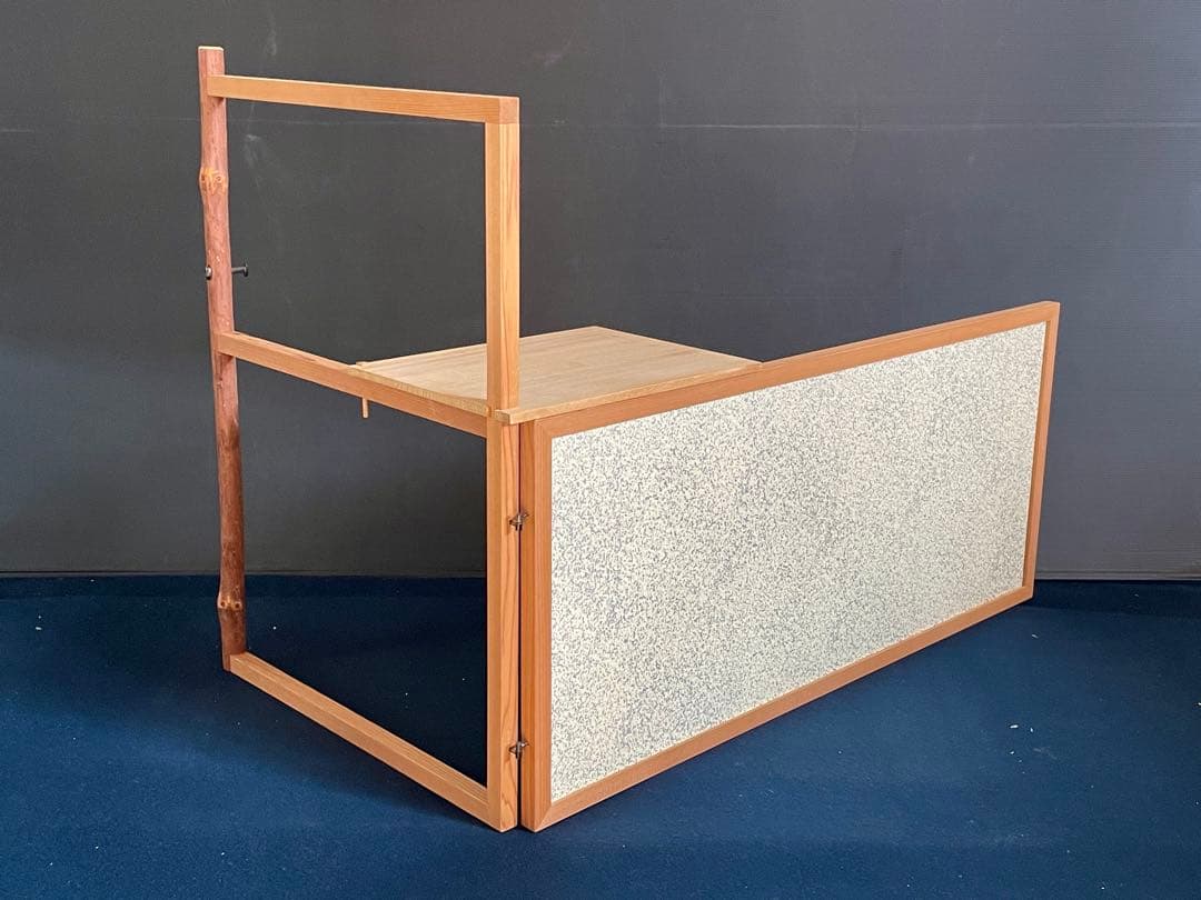 【美品】「祖」 有楽斎好 台目棚 自在棚 葦 棚 替え襖 組立 (1127⑤)