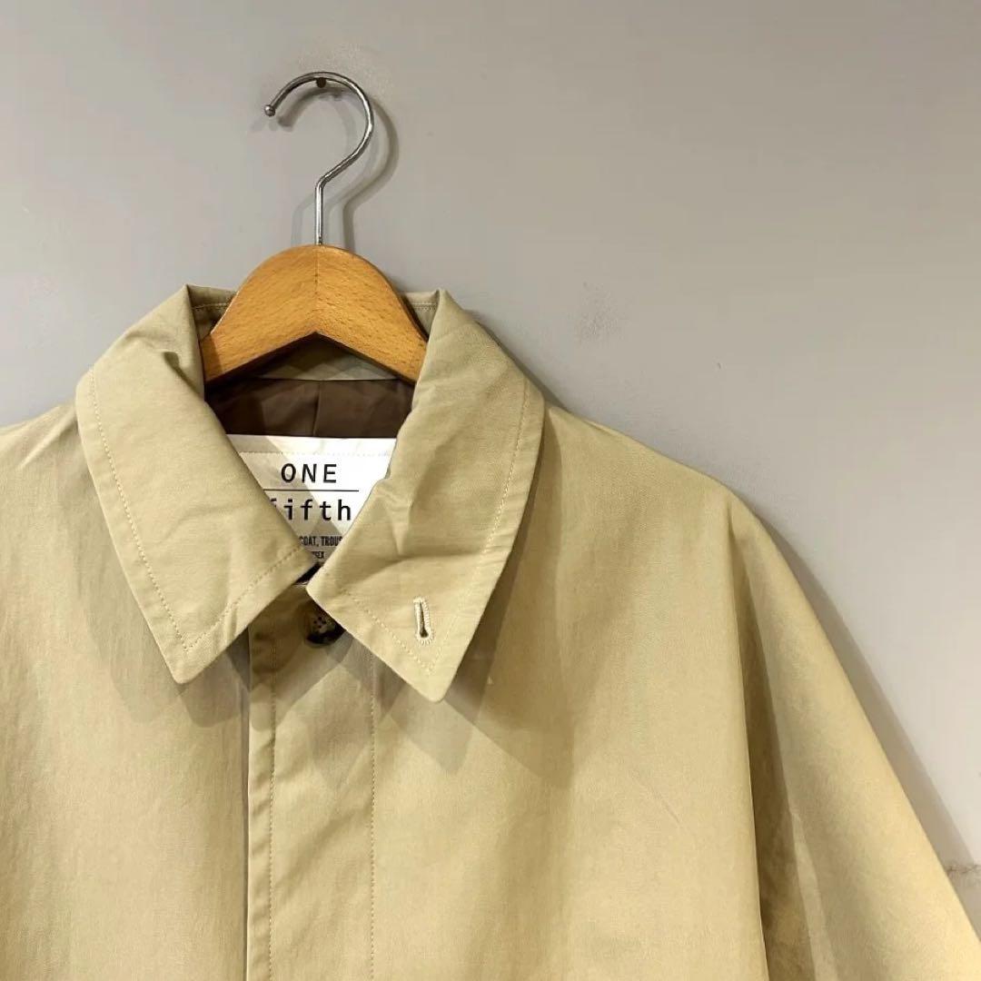 ONEfifth ワンフィフス　ステンカラーコート　ベージュ　サイズ3