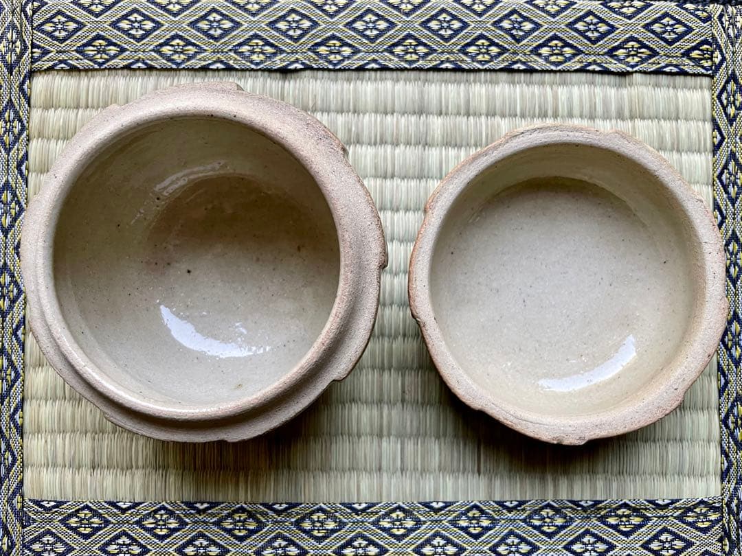 濱田晋作　青釉面取蓋物