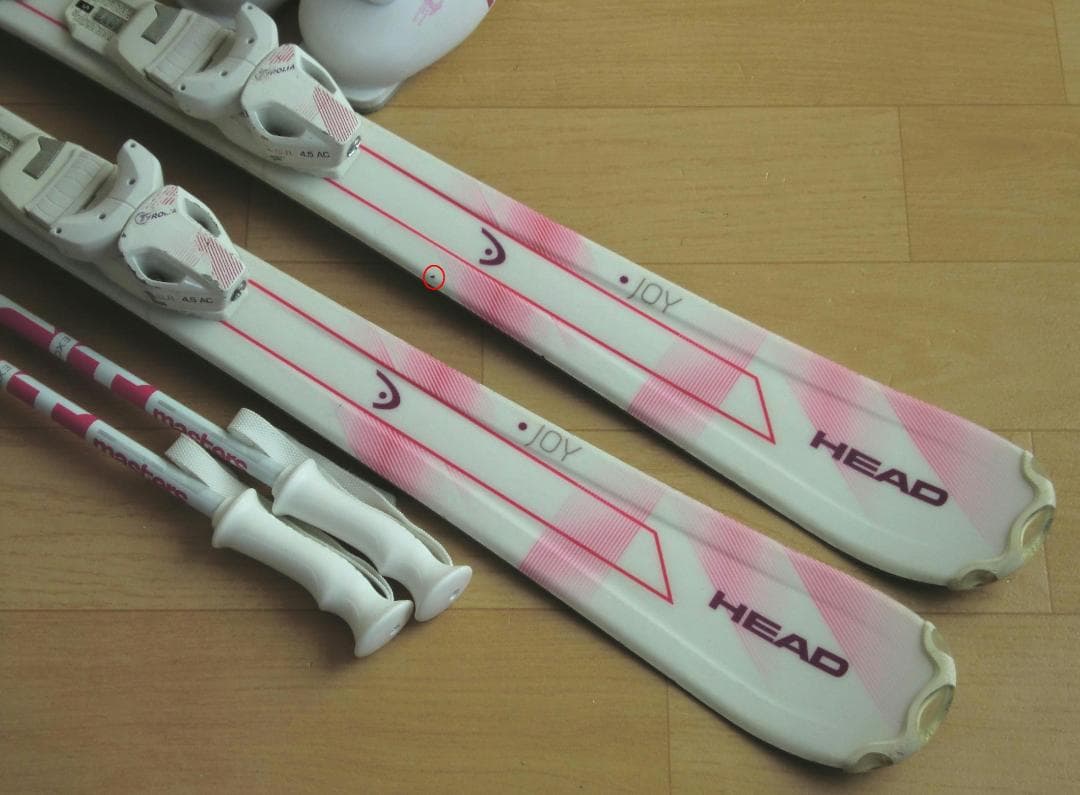 ■■送料無料■HEAD■子供用スキー4点セット■板117/靴22.5■WAX済■