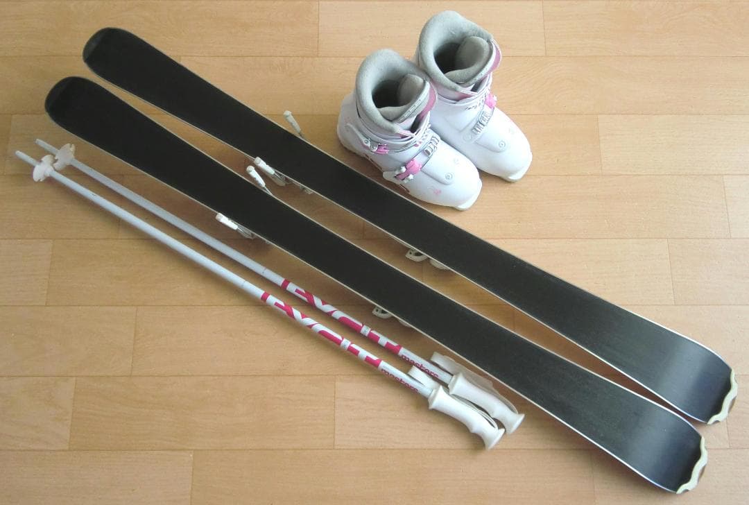 ■■送料無料■HEAD■子供用スキー4点セット■板117/靴22.5■WAX済■