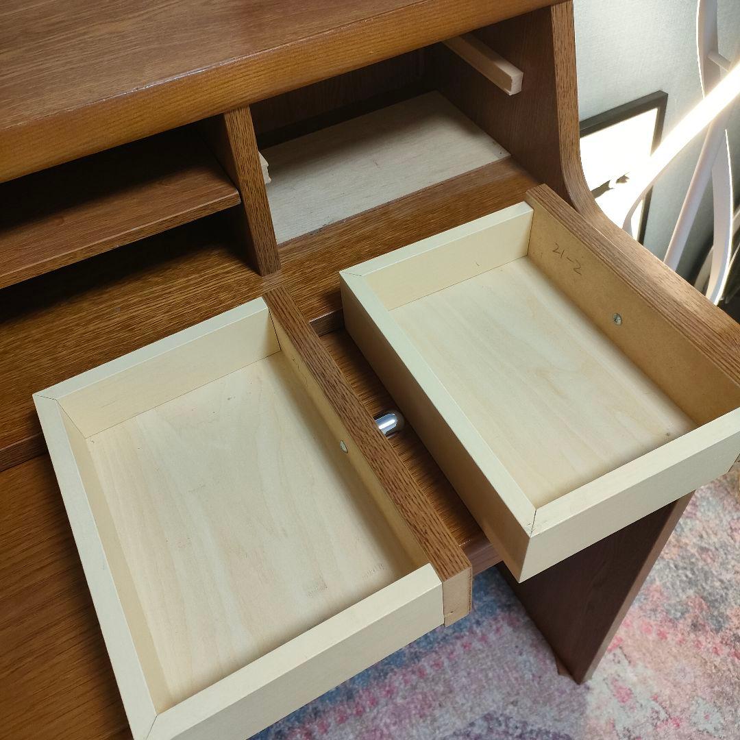 小島工芸 ライティングデスク オーク材 欧スタイル