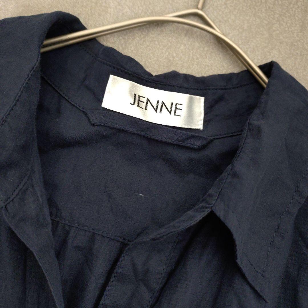 JENNE ジェンヌ　オードリールックエアリーワンピース フレア M ネイビー