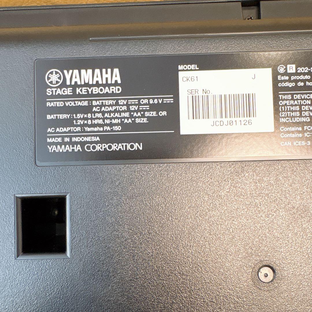 YAMAHA ヤマハ　CK61 ステージキーボード　ピアノ