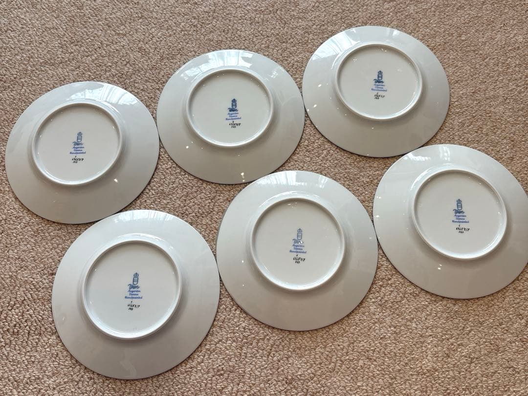 [アウガルテン] 手描き デザートプレート6枚