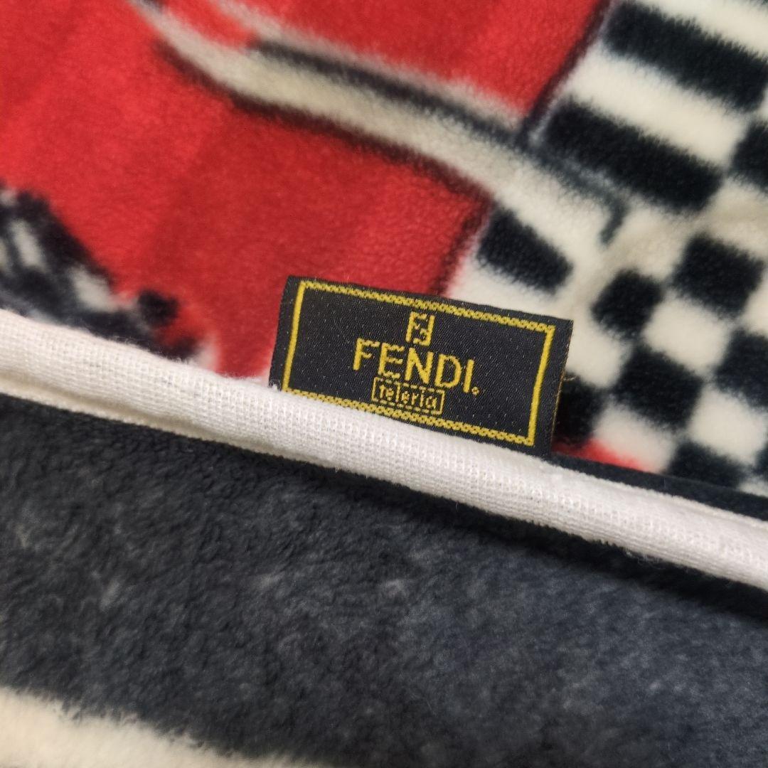 FENDI フェンディ ニューマイヤー ハーフ毛布 廃番 レア ブランケット