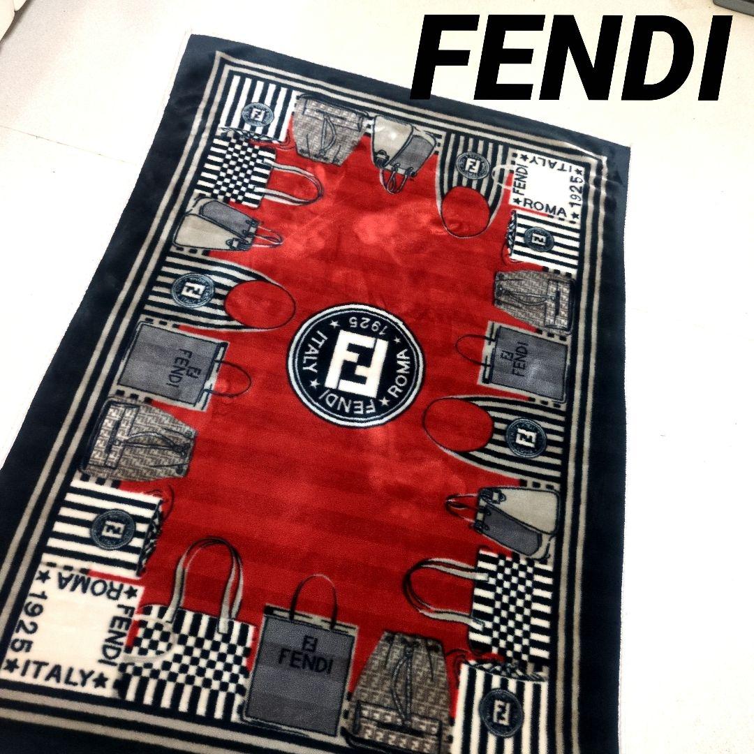 FENDI フェンディ ニューマイヤー ハーフ毛布 廃番 レア ブランケット