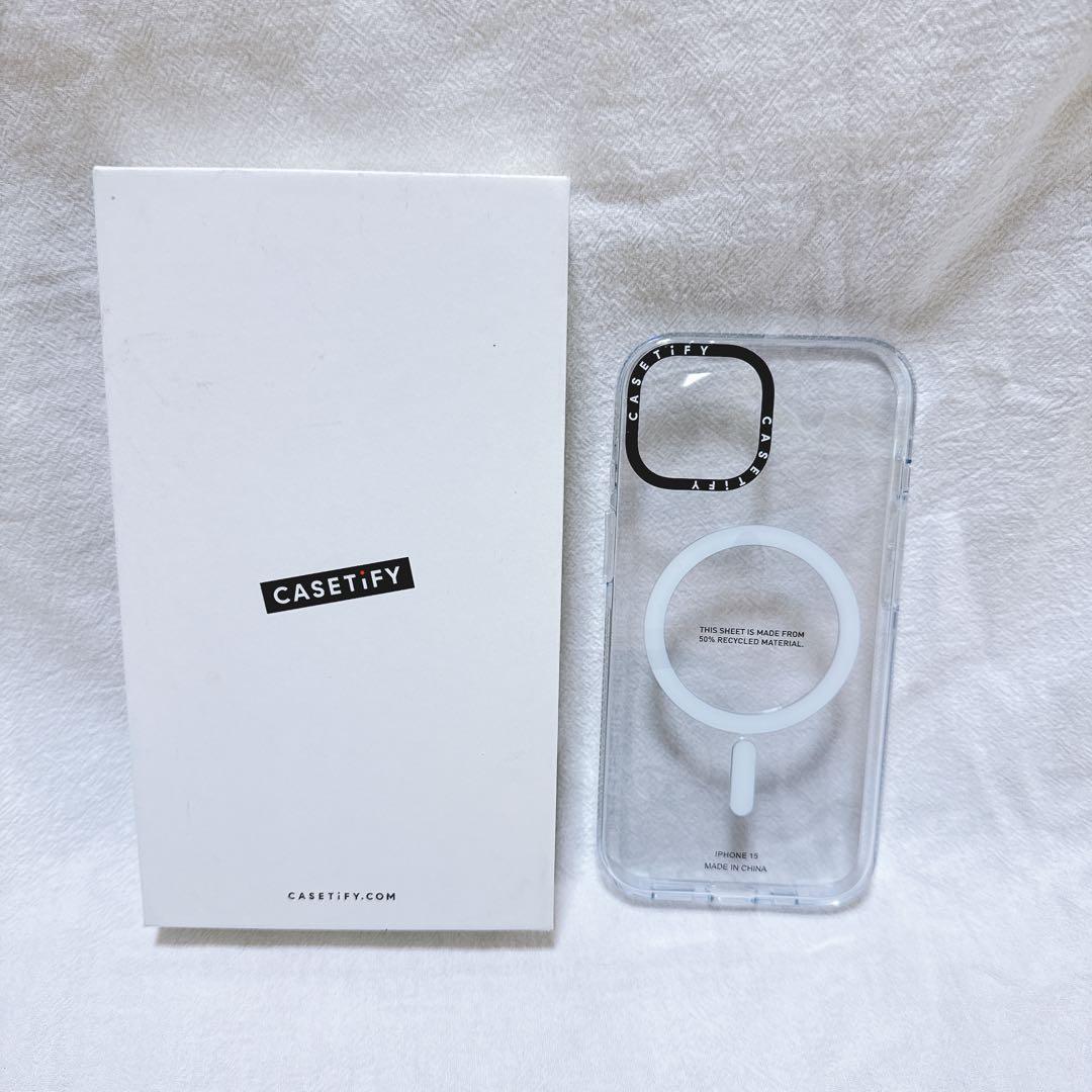 iPhone 15 ケース CASETiFY クリア 透明 シンプル