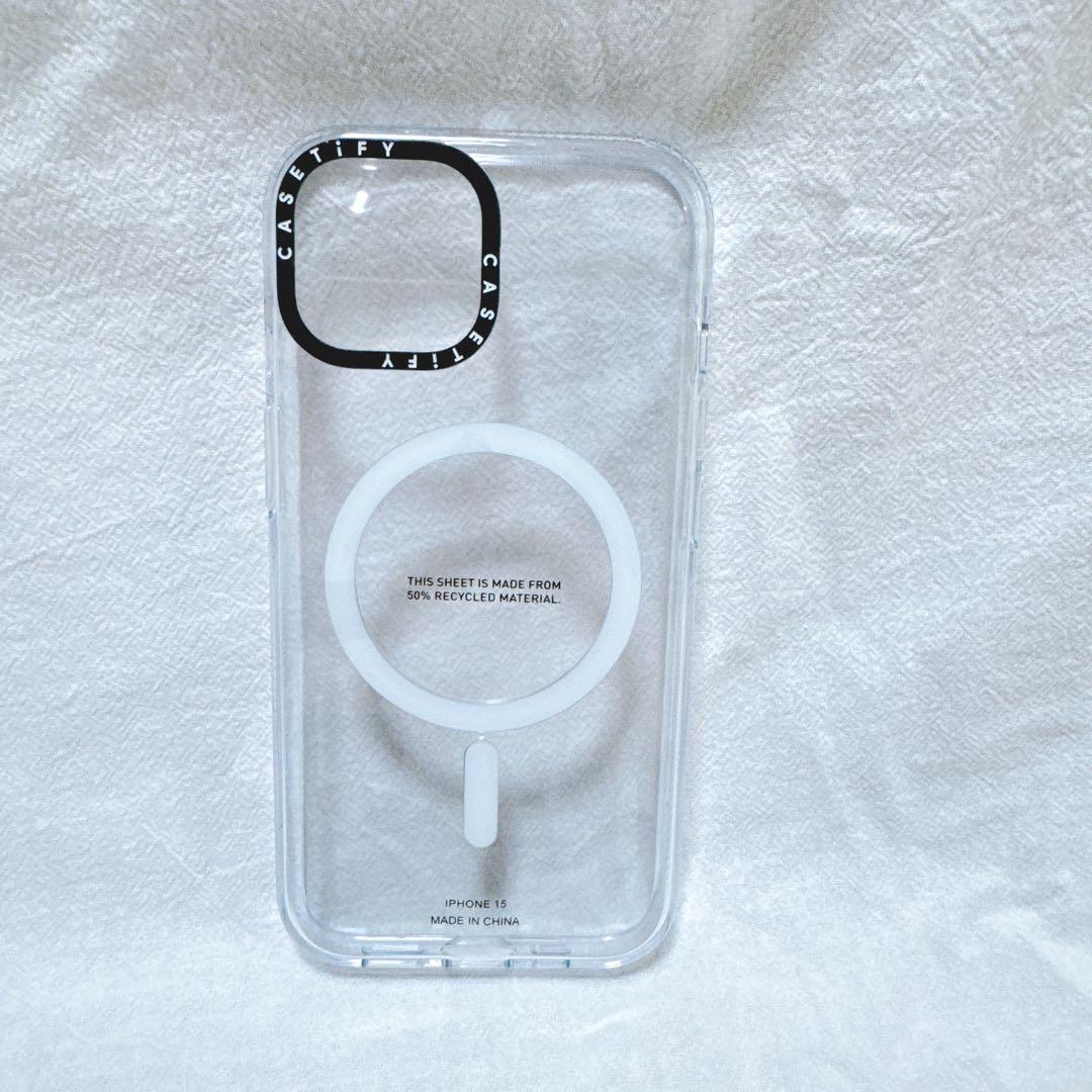 iPhone 15 ケース CASETiFY クリア 透明 シンプル
