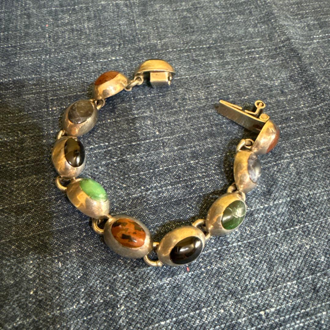 天然石ブレスレット　ヴィンテージ　メキシカンジュエリー　USA輸入