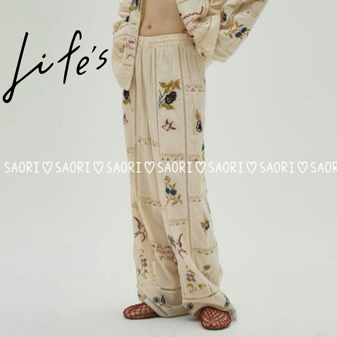 TODAYFUL★Embroidery Patchwork Trousers