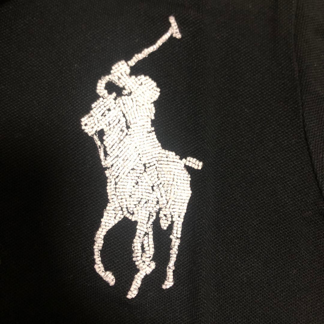 ラルフローレン　ポロシャツ　レディース　L ブラック　ビーズポニー