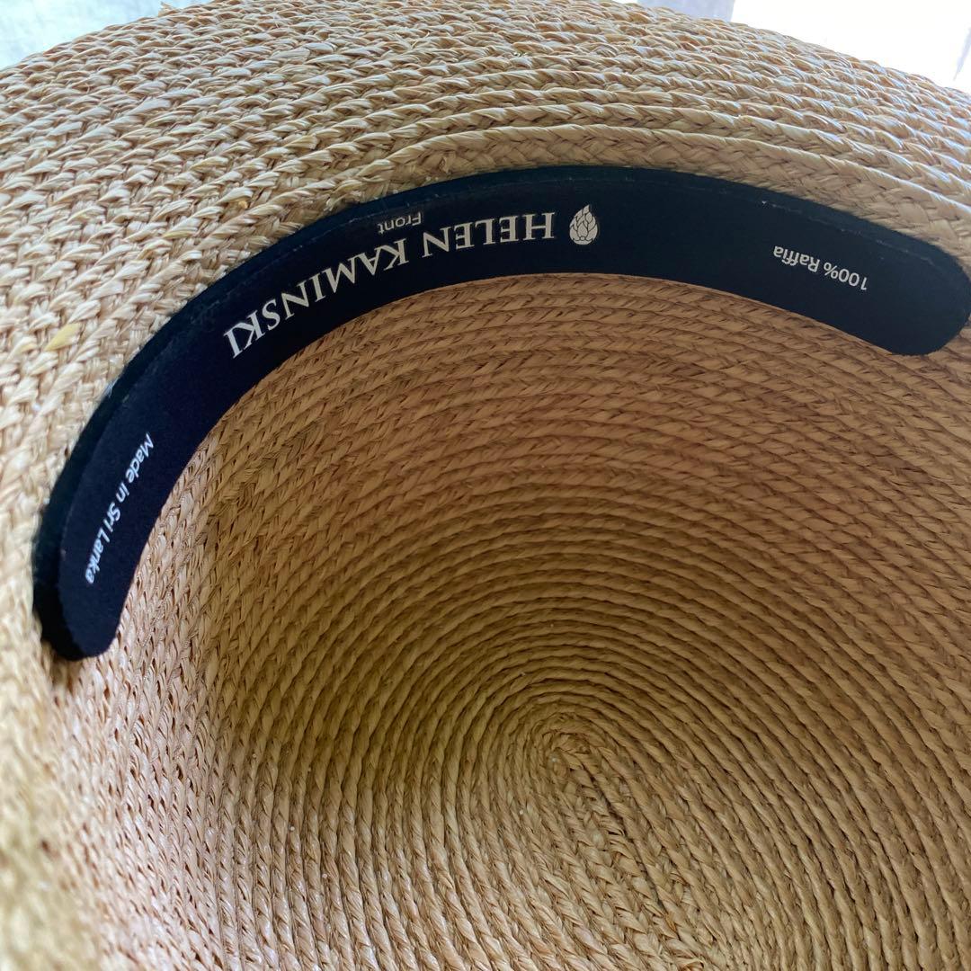 ヘレンカミンスキー　リボン付き　麦わら帽子