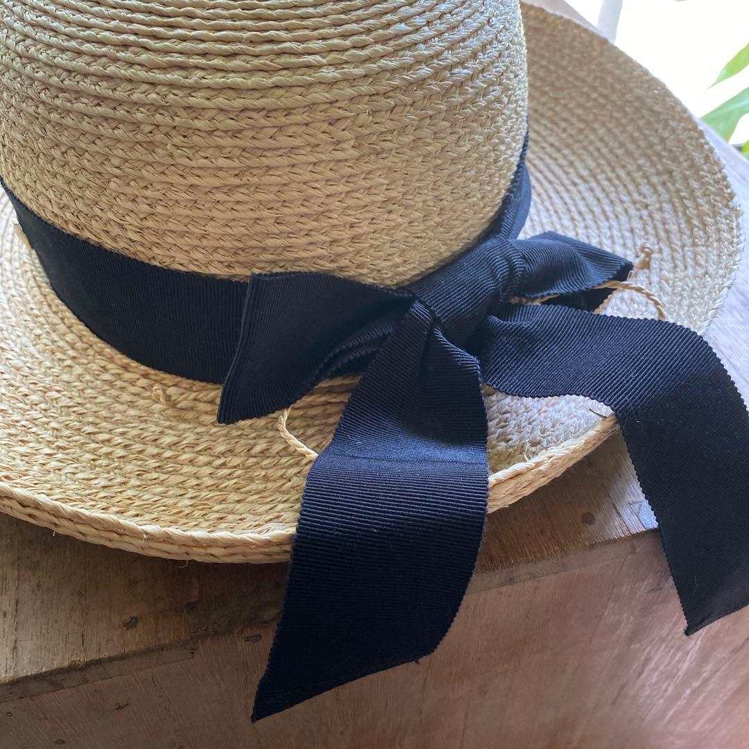 ヘレンカミンスキー　リボン付き　麦わら帽子