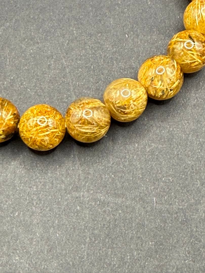 天然石 ゴールドルチル ブレスレット（内周・13-14cm） ⑩