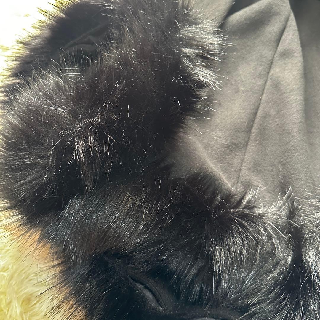 新品タグ付き ロイヤルパーティー 黒ファーポンチョ ウエストリボン欠品 ケープ