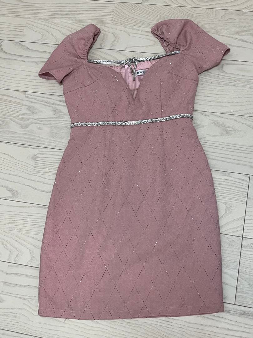 JEWELS ピンク タイトフィットドレス
