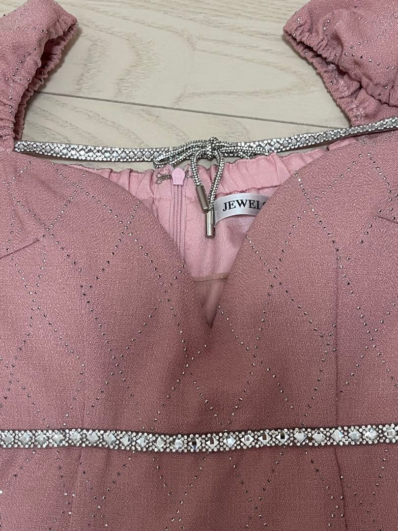 JEWELS ピンク タイトフィットドレス