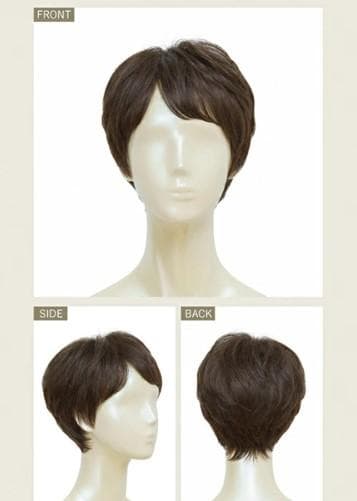 みっこ　ジュリアオージェ「クレアショート」人毛MIX　ナチュラルブラウンM