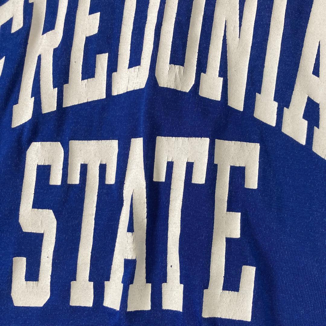 70s チャンピオン フットボールシャツ 割りと美品 ブルー 青 ビンテージ