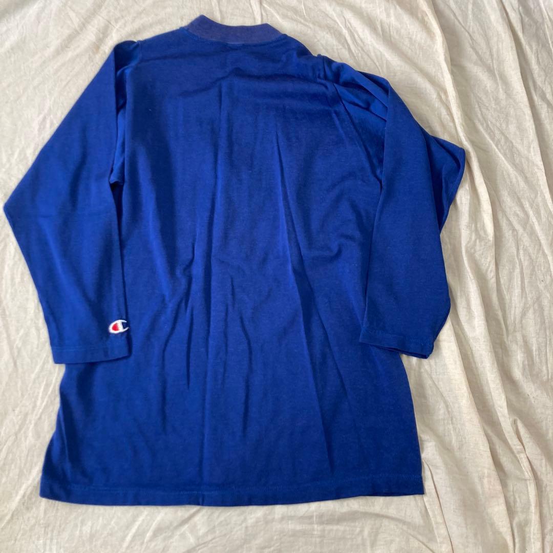 70s チャンピオン フットボールシャツ 割りと美品 ブルー 青 ビンテージ