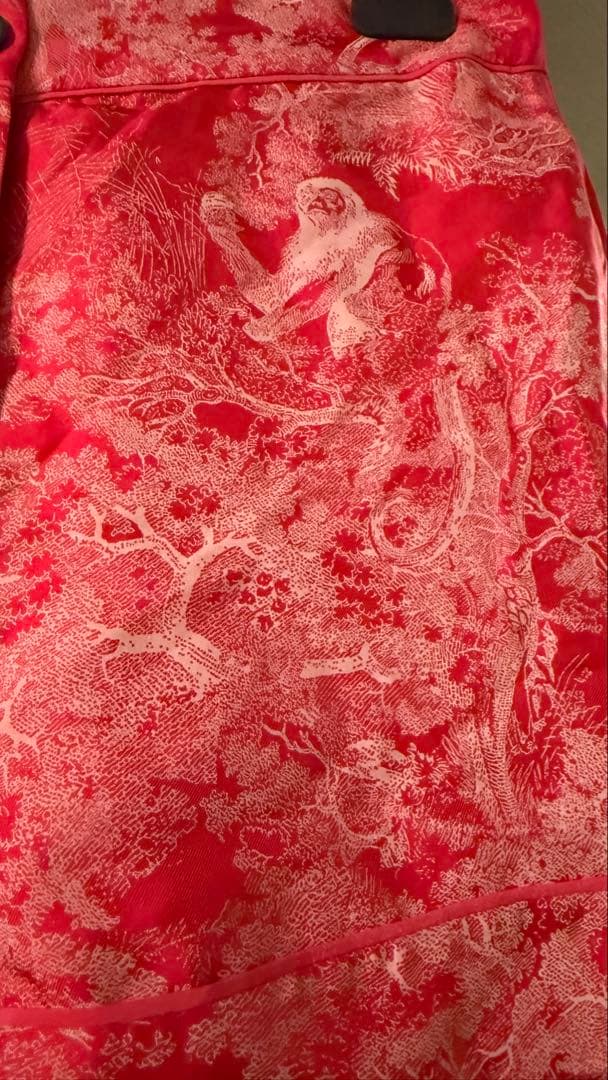 Christian Dior 赤トワルドジュイショートパンツサイズ36シルク