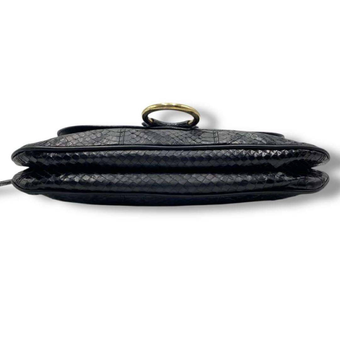 美品 ドルガバ DG 型押し チェーン バッグ Vintage Y2K 黒 ロゴ