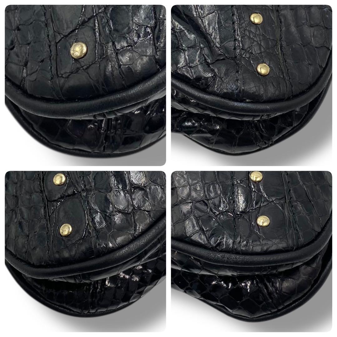 美品 ドルガバ DG 型押し チェーン バッグ Vintage Y2K 黒 ロゴ