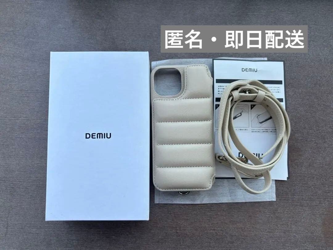 DEMIU デミュウ　バロン　ベージュ　ストラップ付き　iPhone15