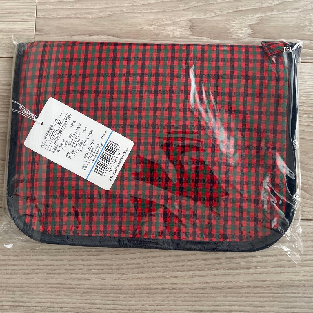 【新品未開封】 ファミリア 母子手帳ケース 赤チェック 003 L