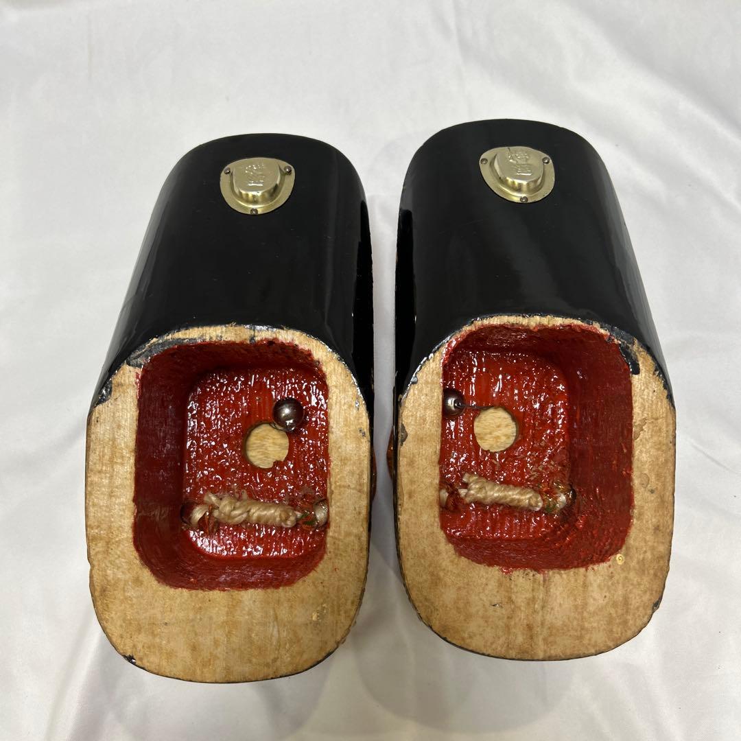 美品　七五三　高級黒地塗り　ぽっくり　鈴付き