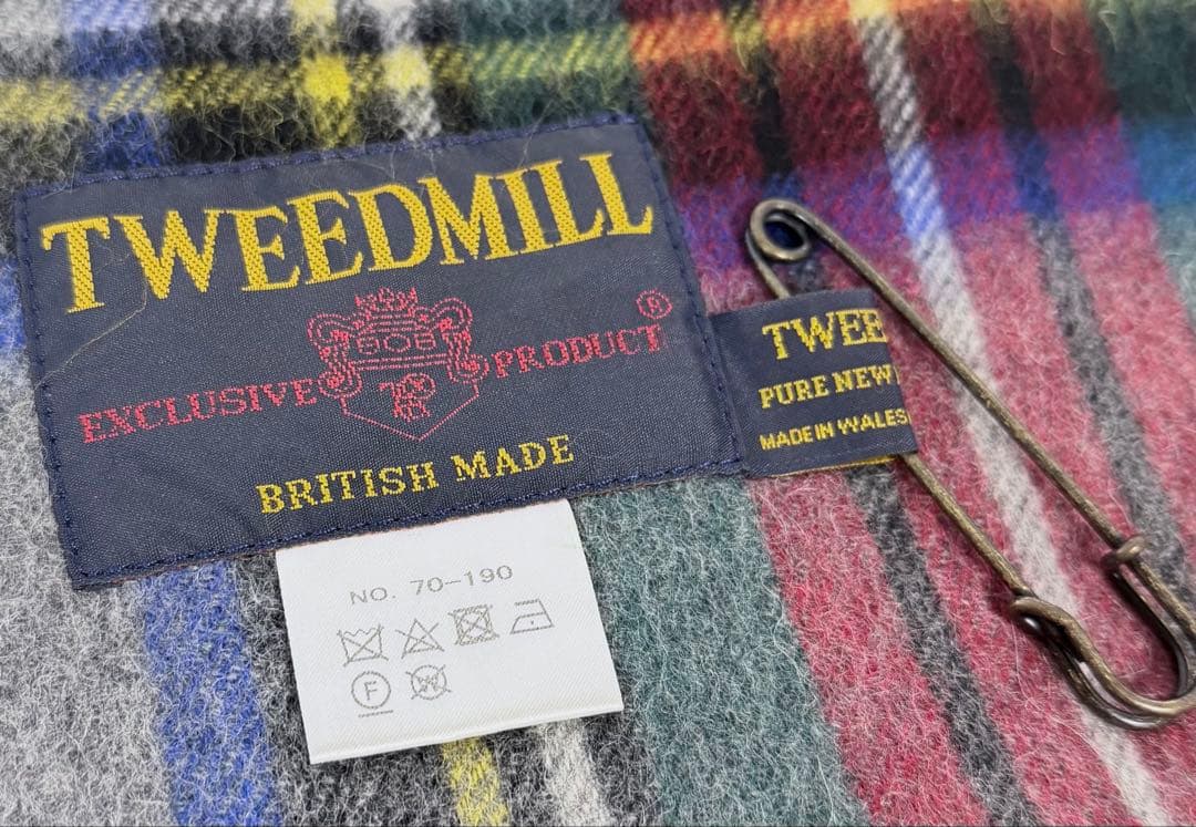 TWEEDMILL タータンチェック ストール 70-190 ウール100%