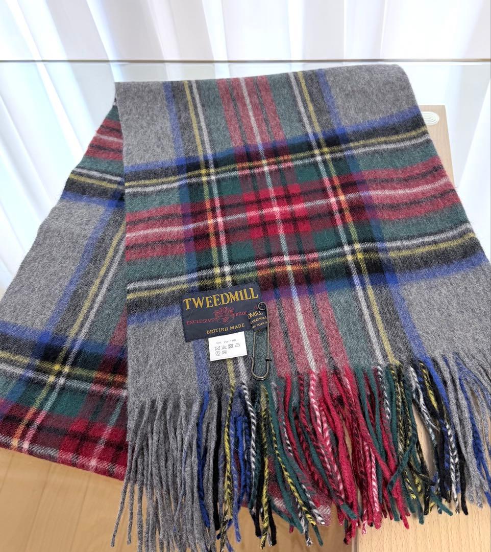 TWEEDMILL タータンチェック ストール 70-190 ウール100%