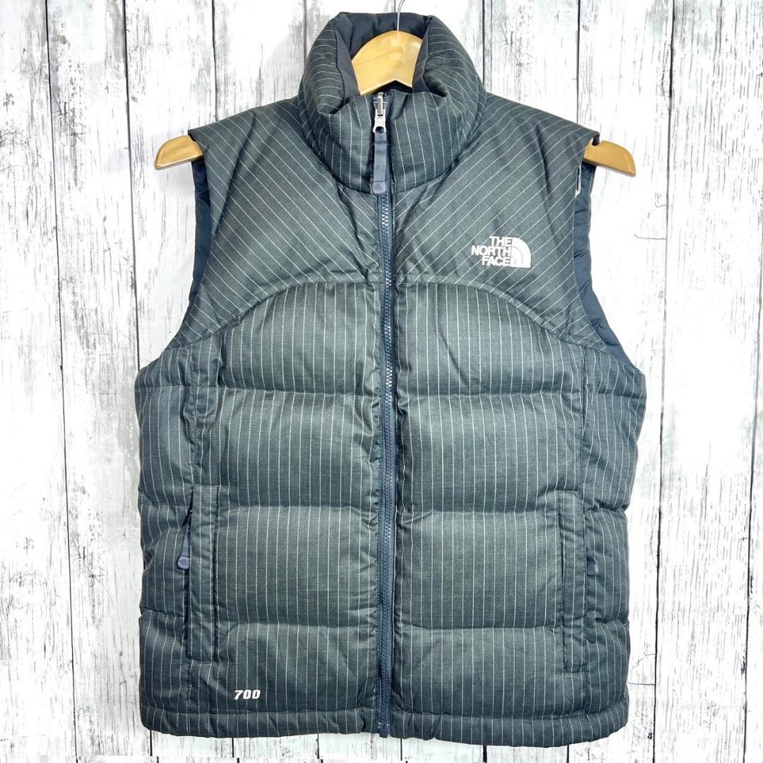大人気【580】ノースフェイス　ヌプシ ダウンベストダークグレー700フィル S