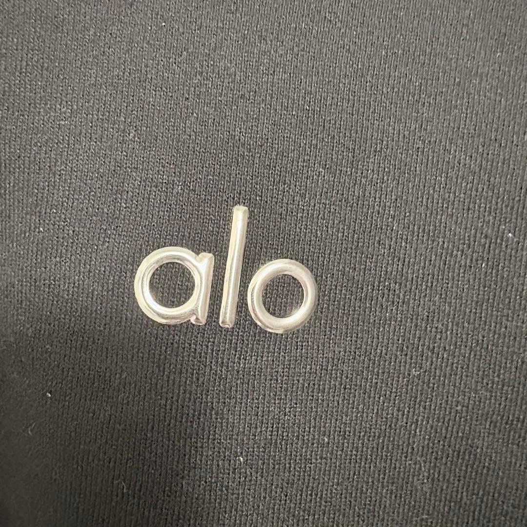 alo Cropped Accolade Crewneck ブラック S
