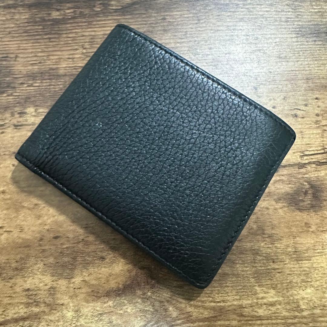 マルジェラ　レザー製 黒 二つ折り財布