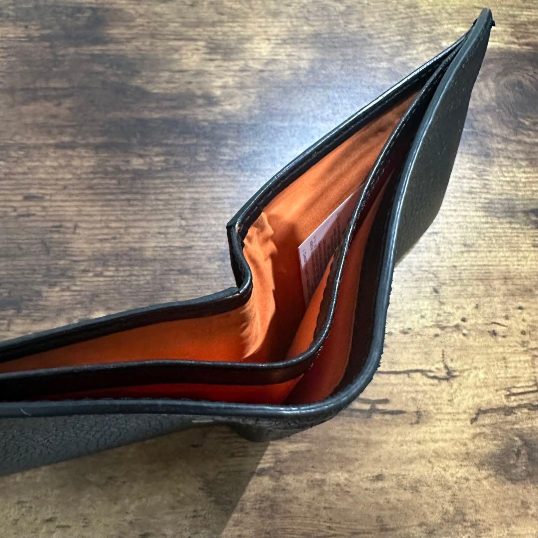 マルジェラ　レザー製 黒 二つ折り財布