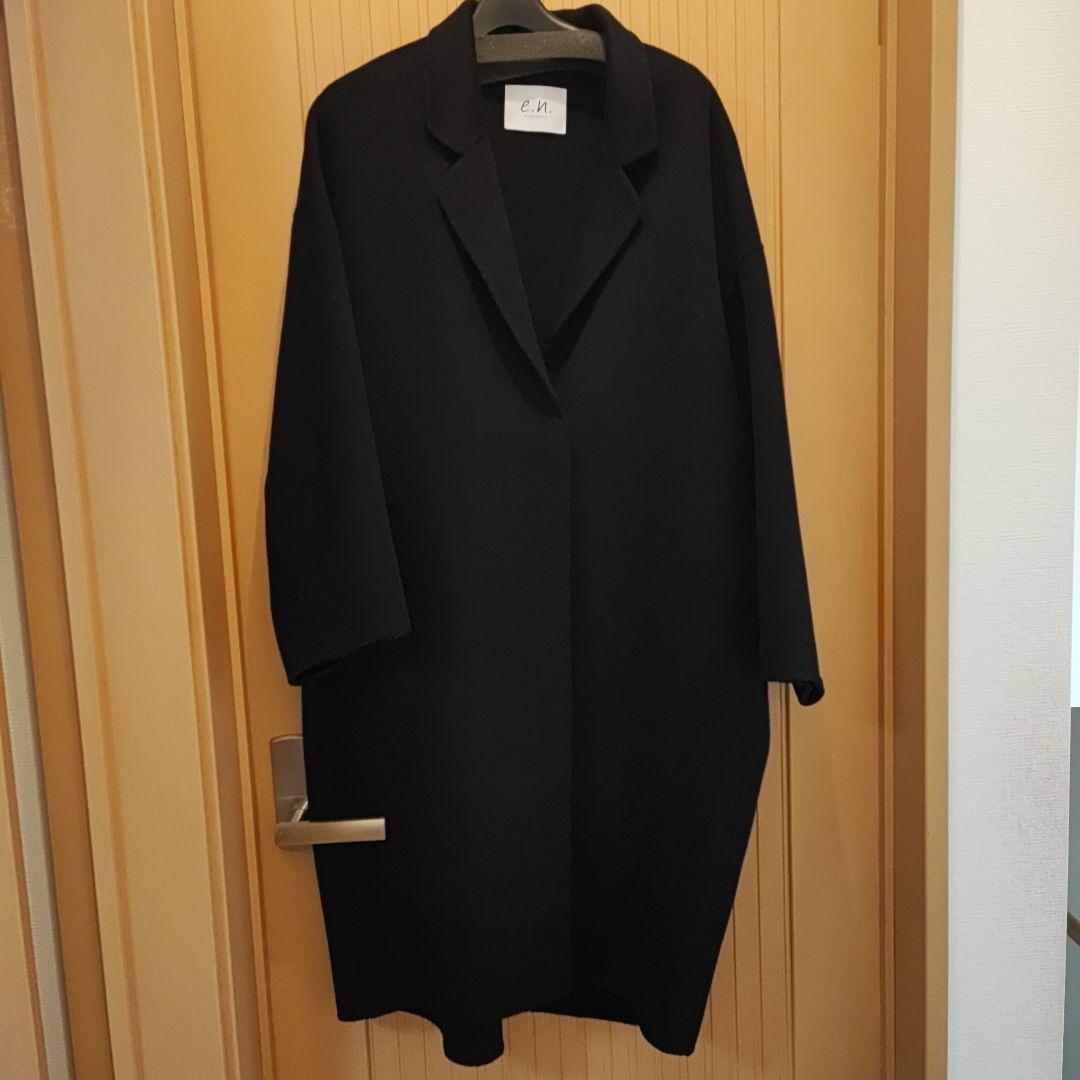 evernavy リバーロングコクーンウールコート　アウター　ブラック