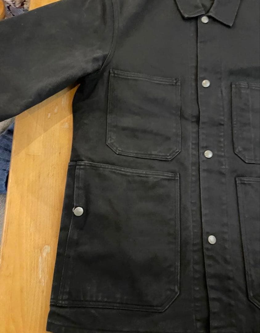 デカサイ　SASSAFRAS ブラック カバーオール Lサイズ