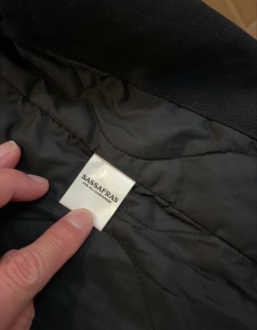 デカサイ　SASSAFRAS ブラック カバーオール Lサイズ