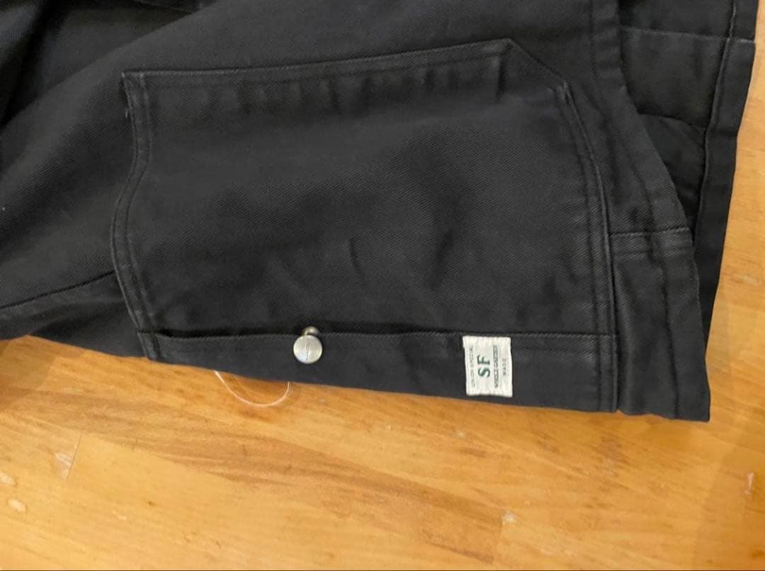 デカサイ　SASSAFRAS ブラック カバーオール Lサイズ