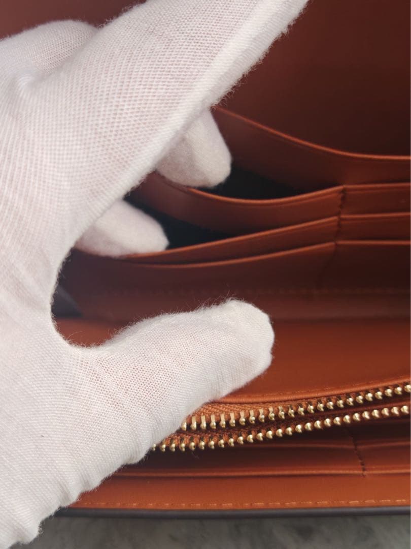 CELINE トリオンフ 長財布 ブラウン×ブラック　美品