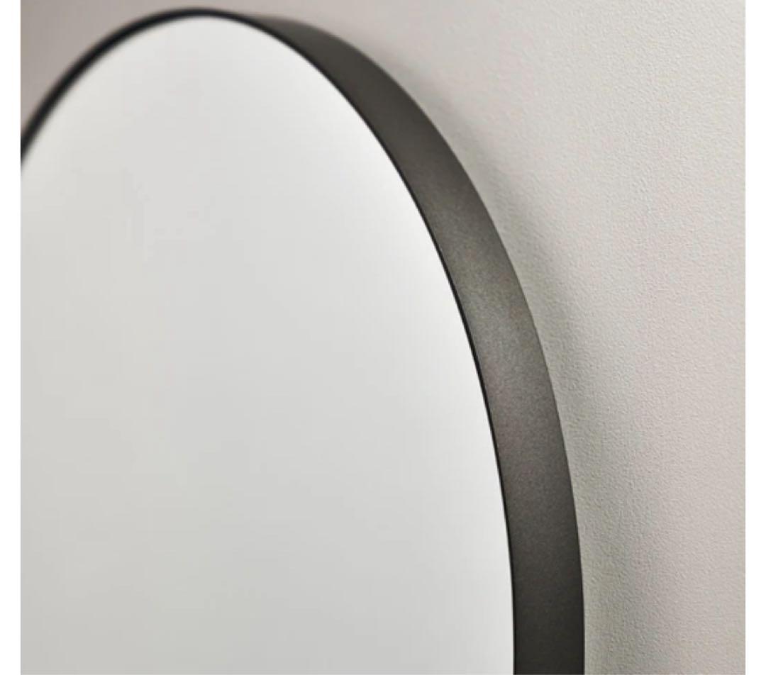 大幅SALE‼️マルーンミラー　円形鏡 壁掛け式　洗面所壁掛けミラー