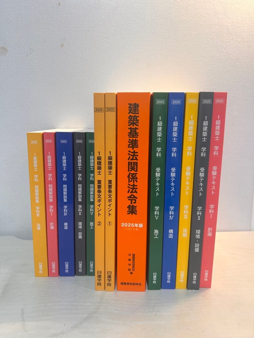 【完全未使用】2025年度版　一級建築士　テキスト・問題集