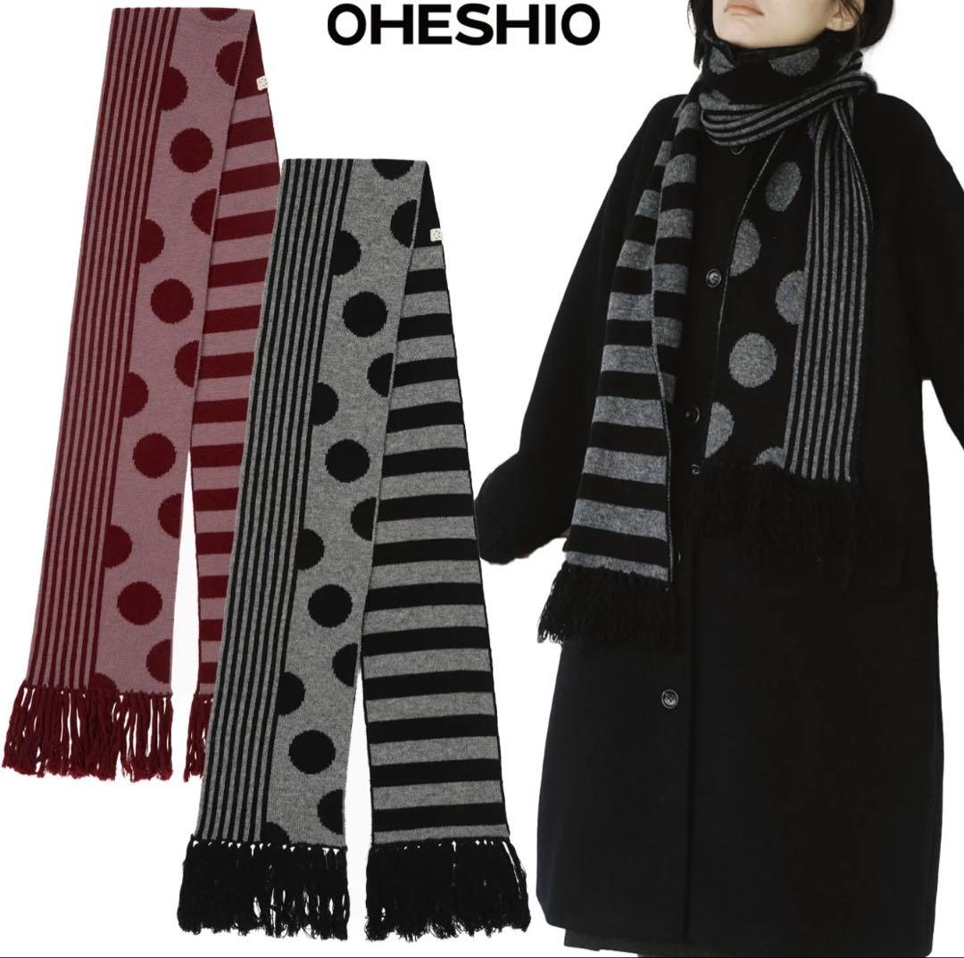 OHESHIO ドット ストライプ マフラー