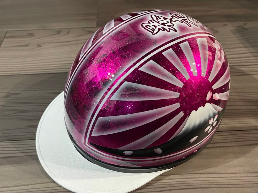 蝶々 富士日章 コルク半 ヘルメット 旧車會 暴走族 ロケットカウル 旭風防