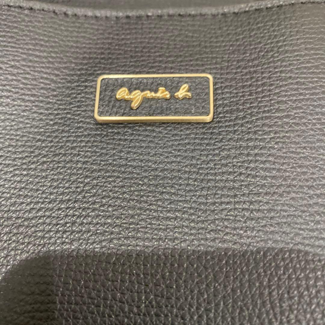 agnès b アニエスベー レザー ハンドバッグ トート A4 掛け 黒