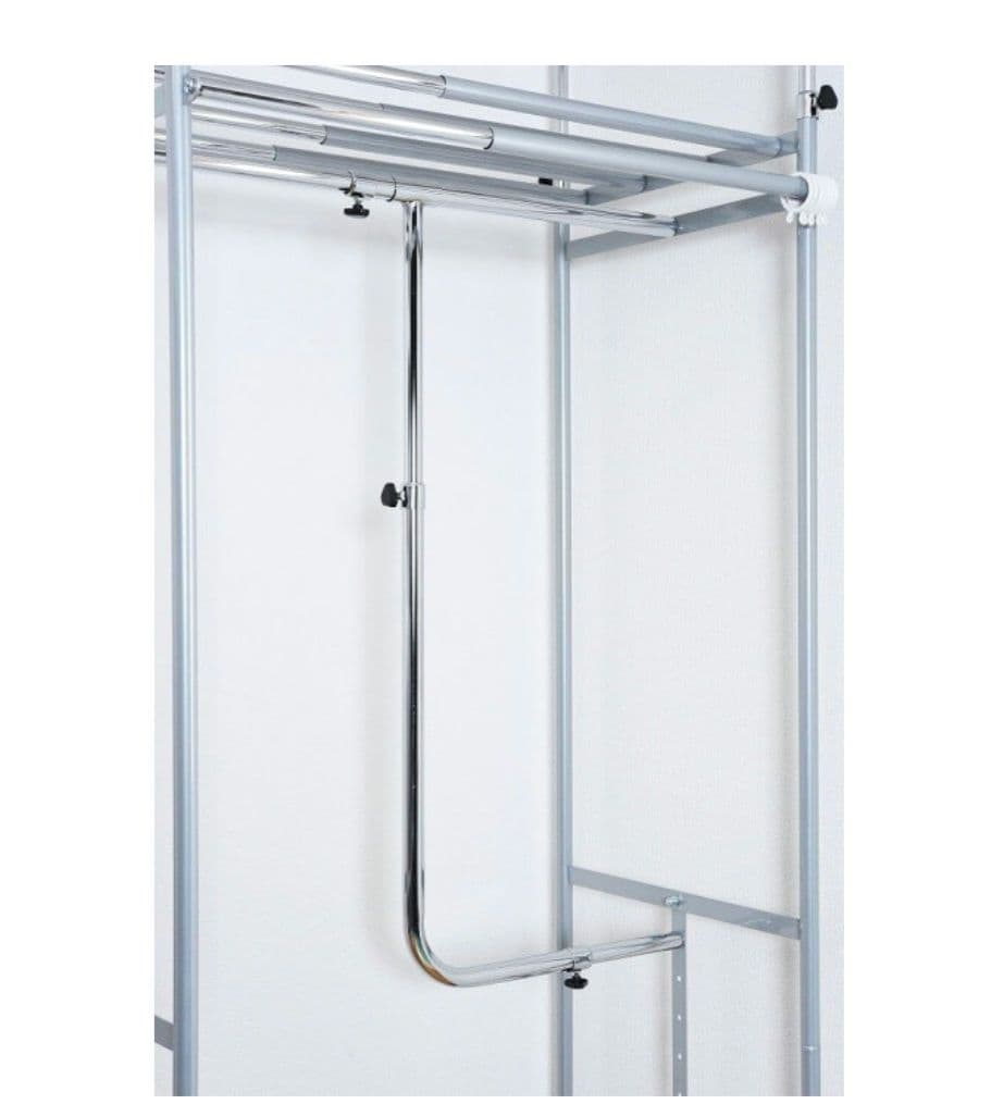 突っ張りハンガーラック フロントカーテン付き ハイタイプ/スリム
